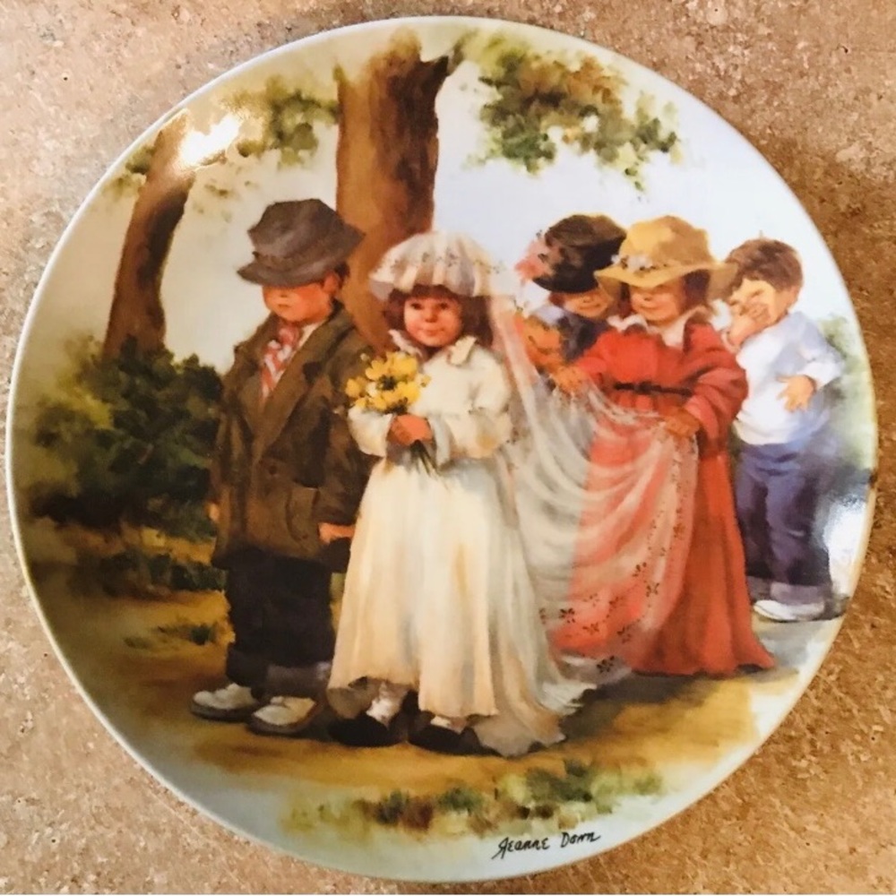 1985, "Here Comes the Bride," Edwin M. Knowles Collector Plate, Limited Edition.